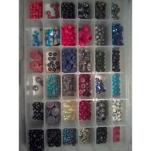 Huge Lot Macrame Craft Beads Large Hole Lampwork Glass Ceramic Wood Pewter